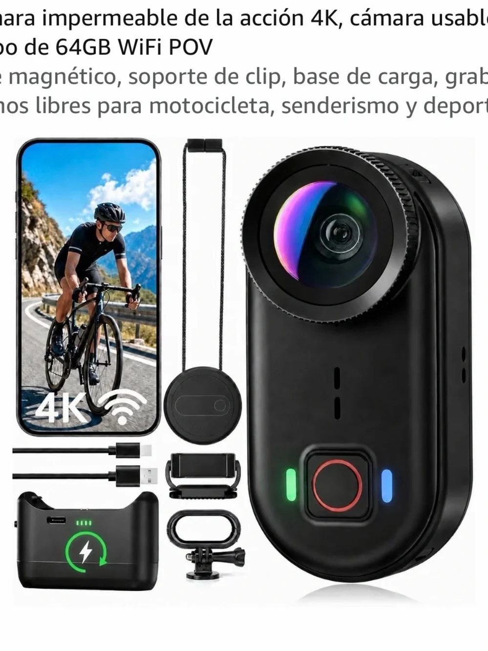 4K Tiny Portable Vlogging Camera - Black